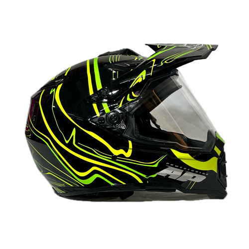 CASCO MULTIPROPOSITO AP28 NEGRO - VERDE