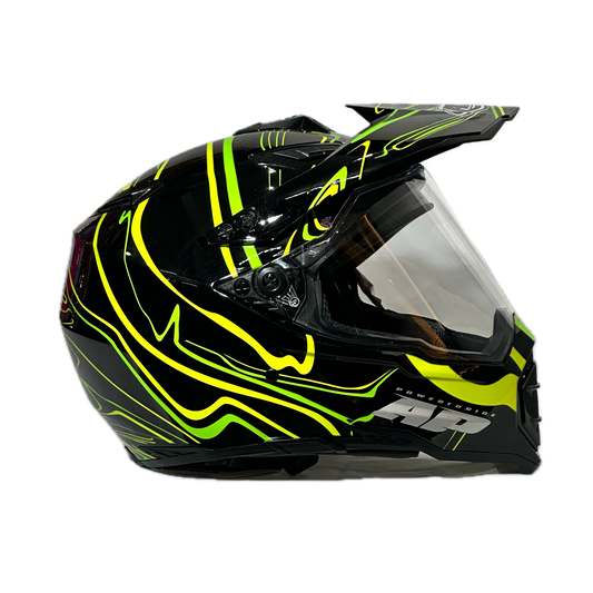 CASCO MULTIPROPOSITO AP28 NEGRO - VERDE