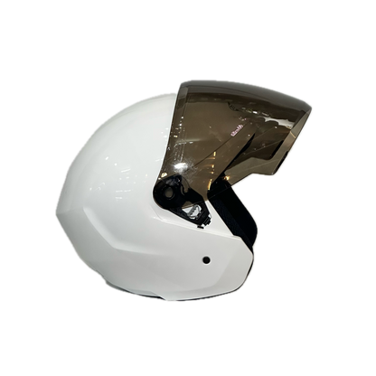 Casco Abierto TECH T-10 Blanco Brillo Certificado DOT