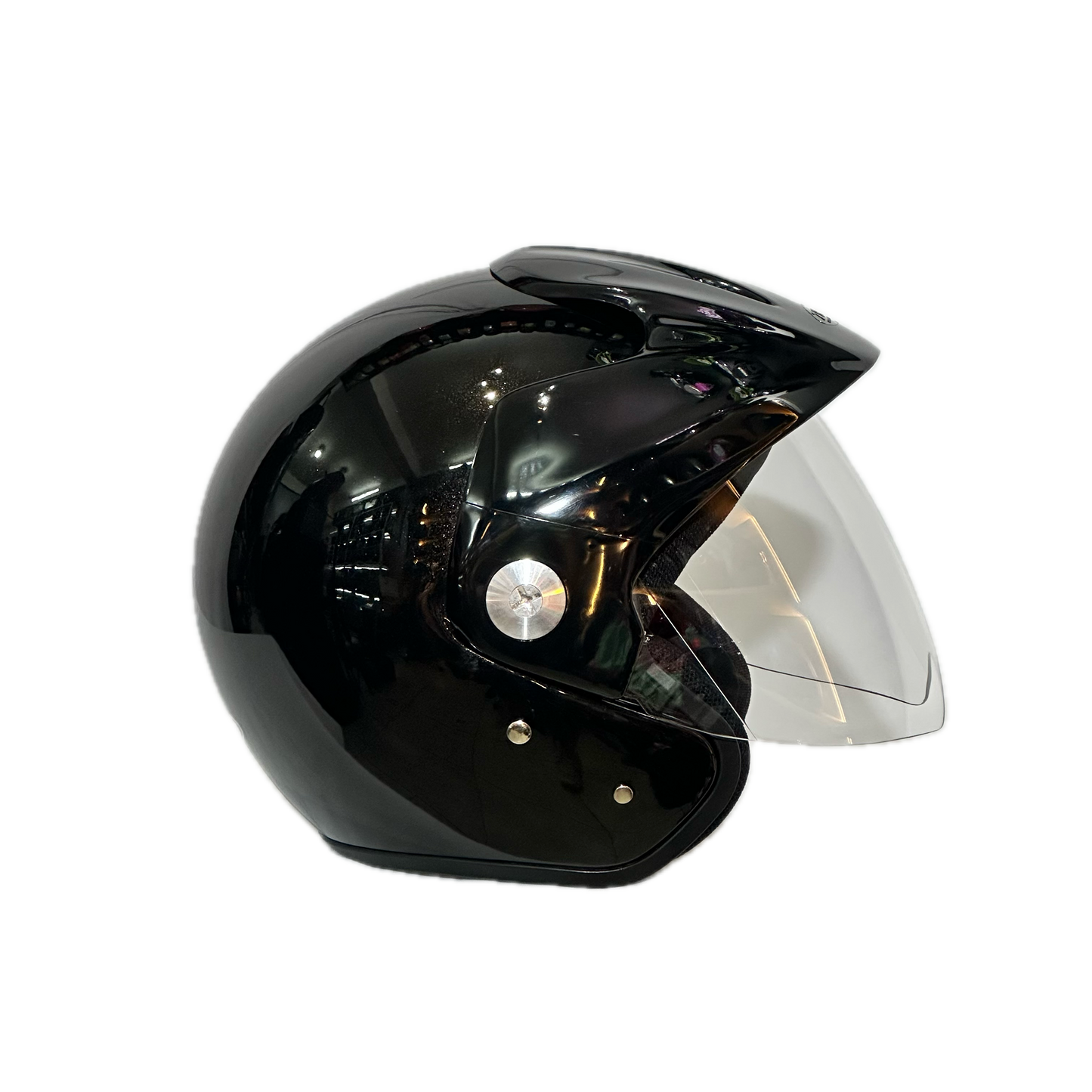 CASCO ZEUS ABIERTO NEGRO BRILLO