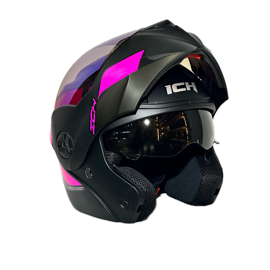 Casco ICH 3110 Abatible Fucsia Certificado