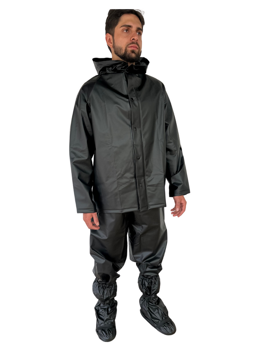 IMPERMEABLE SOPORTADO BOTAS SUELA NEGRO