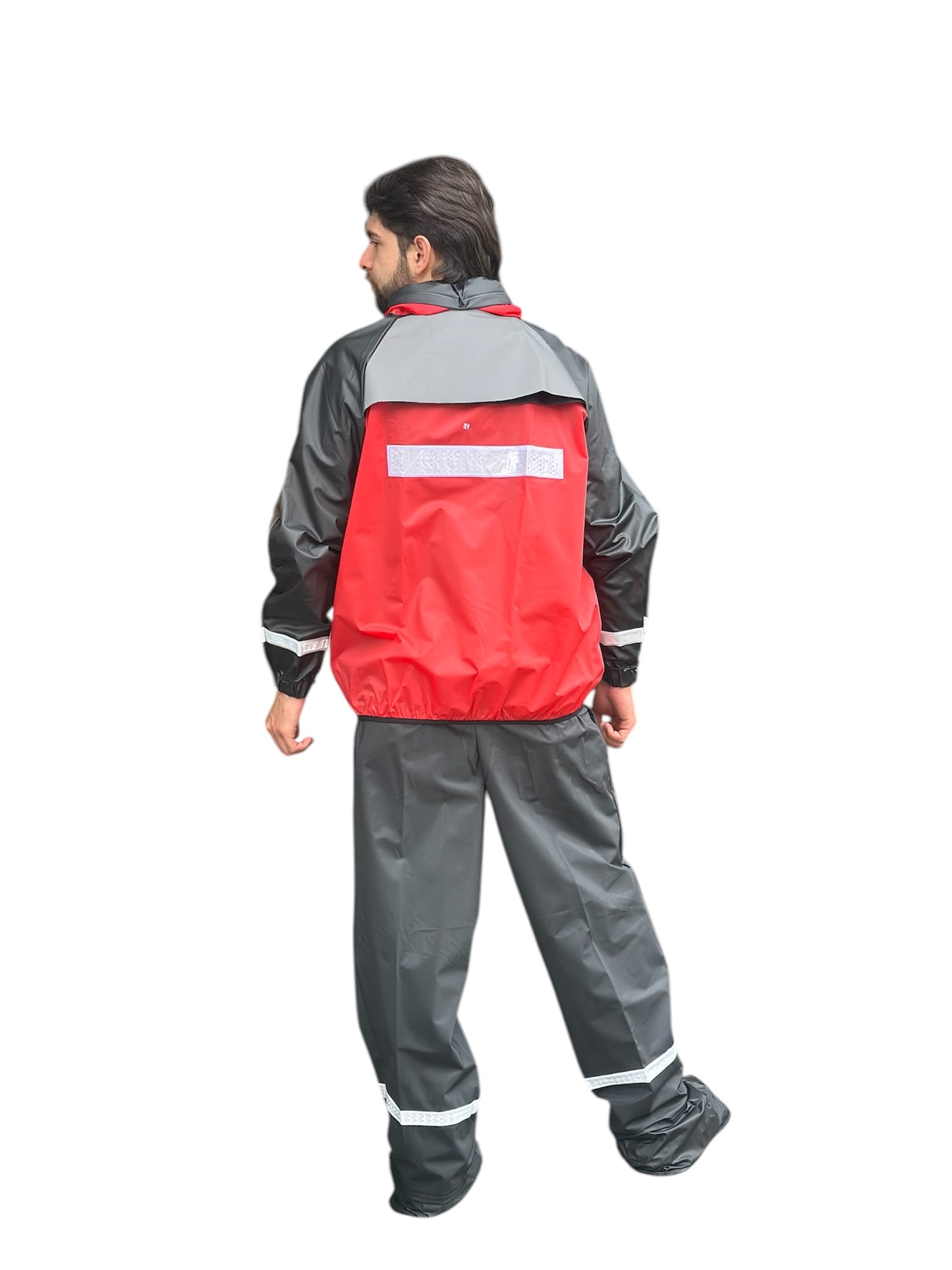 CONJUNTO IMPERMEABLE SILICONADO RESORTADO ROJO