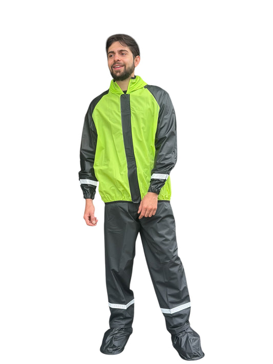 CONJUNTO IMPERMEABLE SILICONADO RESORTADO VERDE