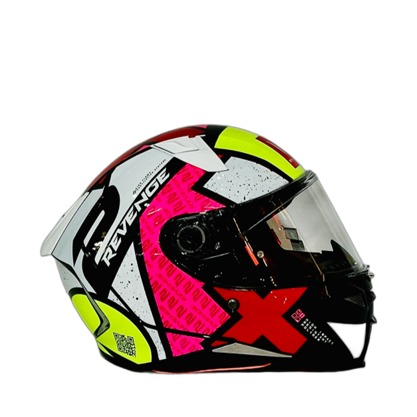 Casco MT Revenge 2S Blanco - Fucsia