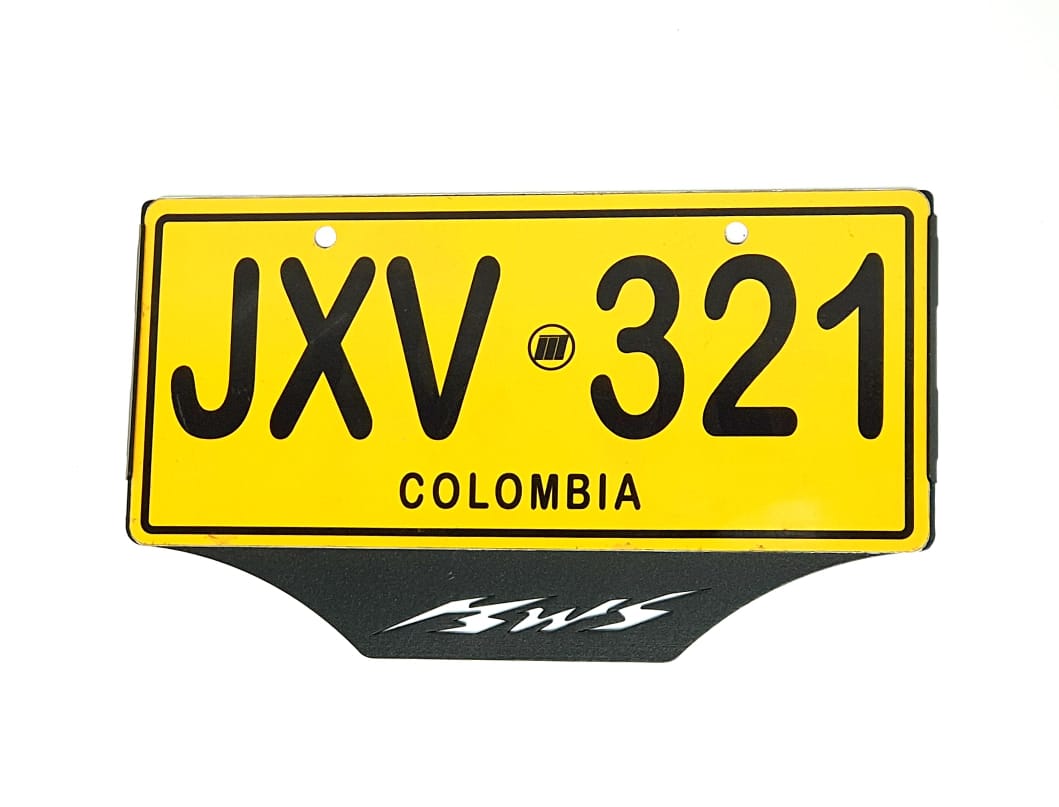 PORTA PLACA EN ACERO BWS