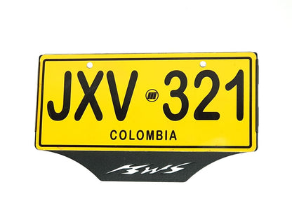 PORTA PLACA EN ACERO BWS