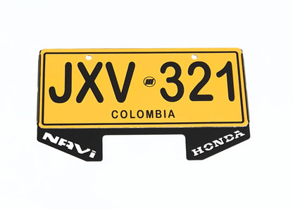 PORTA PLACA EN ACERO HONDA NAVI