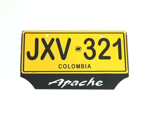 PORTA PLACA EN ACERO APACHE