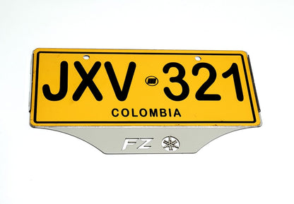 PORTA PLACA EN ACERO FZ