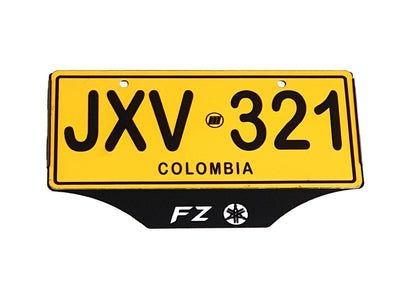 PORTA PLACA EN ACERO FZ