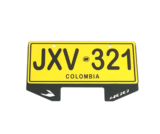 PORTA PLACA EN ACERO DOMINAR