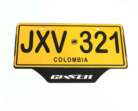 PORTA PLACA EN ACERO GIXXER