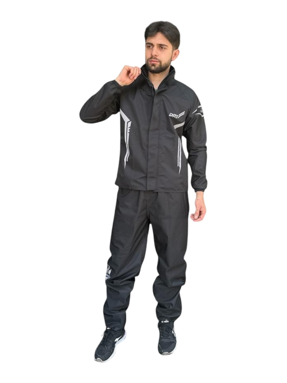 IMPERMEABLE TIPO SUDADERA DR1 STREET PRO NEGRO