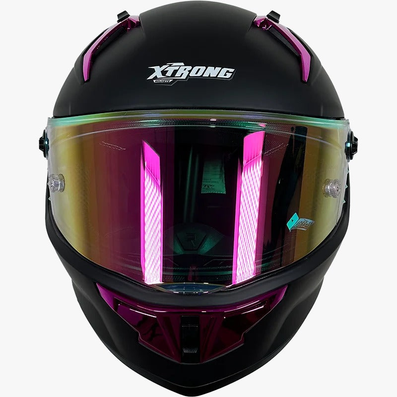 CASCO XTRONG 352 R1 NEGRO - PURPURA