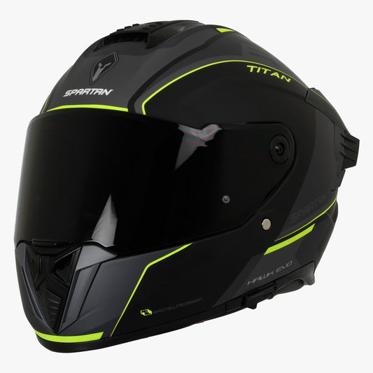 Casco Spartan Hawk SV TITAN Negro Verde