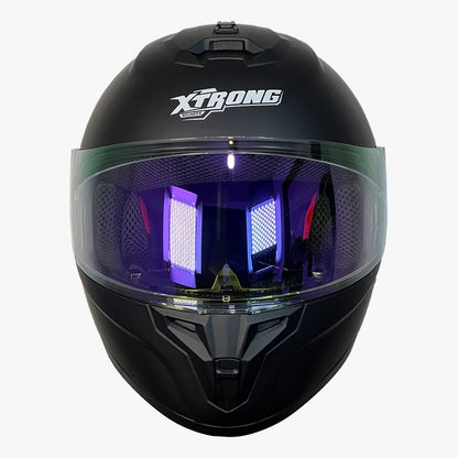 CASCO XTRONG M70 NEGRO MATE - FUCSIA
