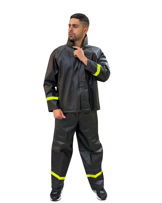 IMPERMEABLE VULCANIZADO GRUESO NEGRO