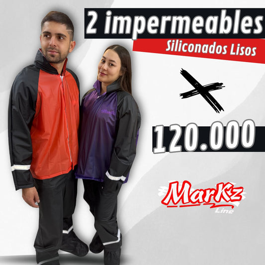 COMBO 2 IMPERMEABLES SILICONADOS LISOS