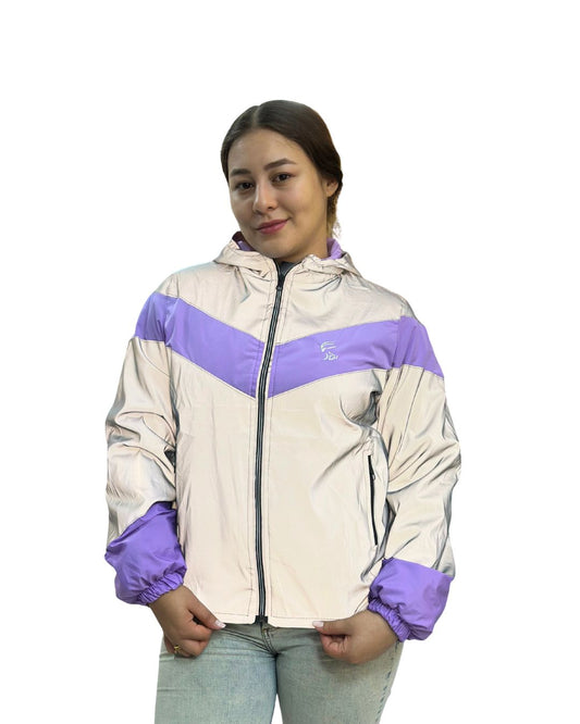 CHAQUETA REFLECTIVA PERCHADA LILA DAMA