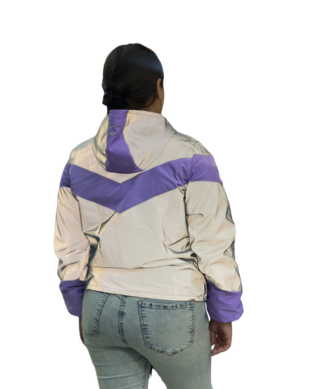 CHAQUETA REFLECTIVA PERCHADA LILA DAMA