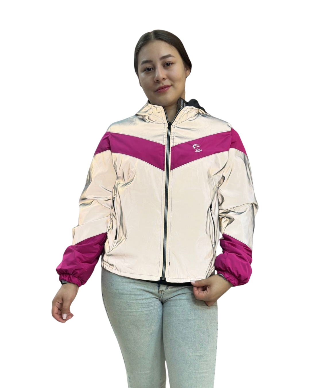 CHAQUETA REFLECTIVA PERCHADA FUCSIA DAMA