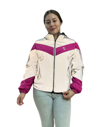 CHAQUETA REFLECTIVA PERCHADA FUCSIA DAMA