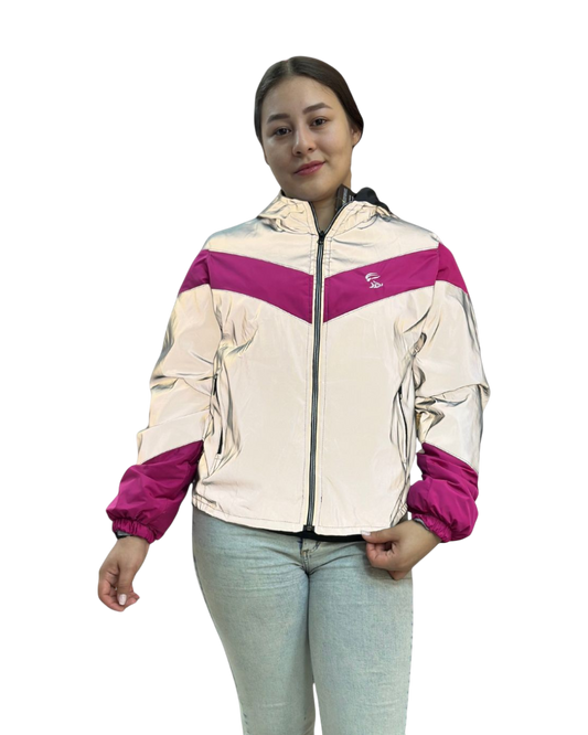 CHAQUETA REFLECTIVA PERCHADA FUCSIA DAMA
