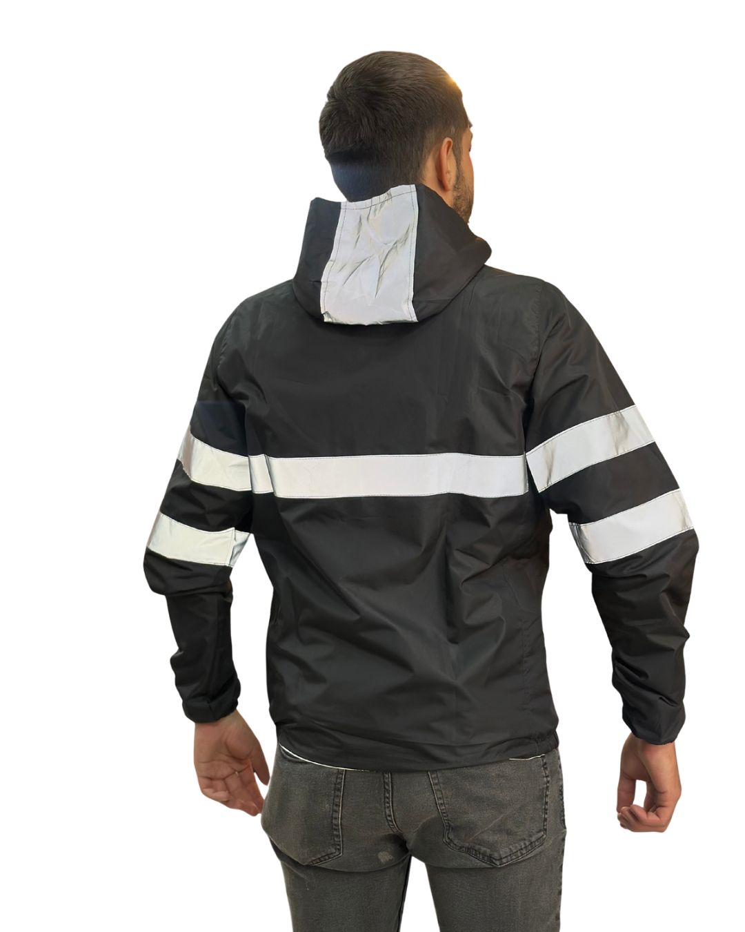 Chaqueta Reflectiva Doble Faz Negra