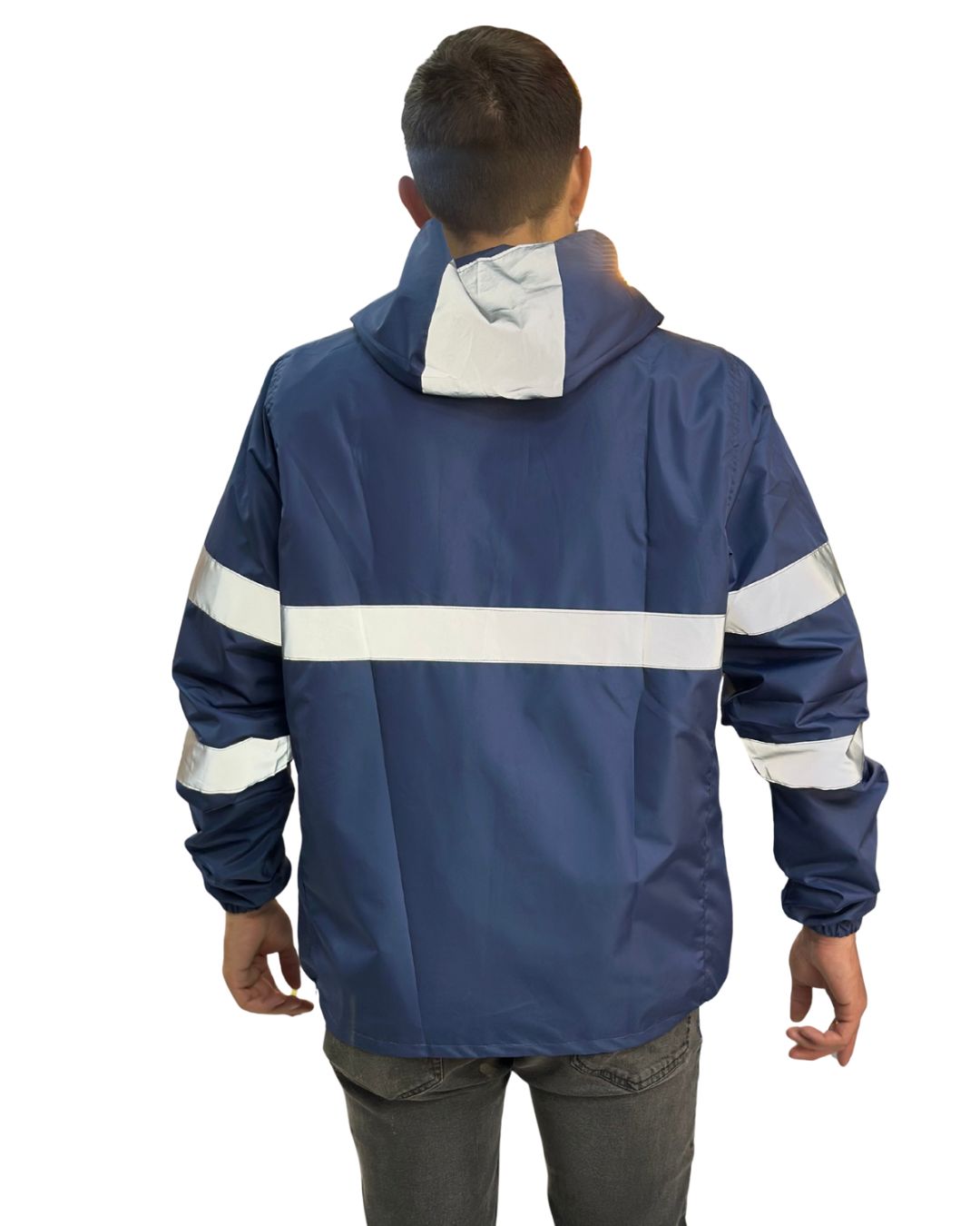 Chaqueta Reflectiva Doble Faz Azul