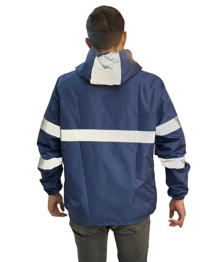 Chaqueta Reflectiva Doble Faz Azul
