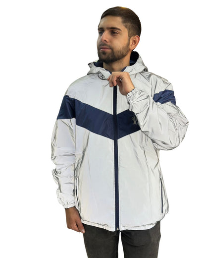 Chaqueta Reflectiva Doble Faz Azul