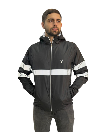 Chaqueta Reflectiva Doble Faz Negra