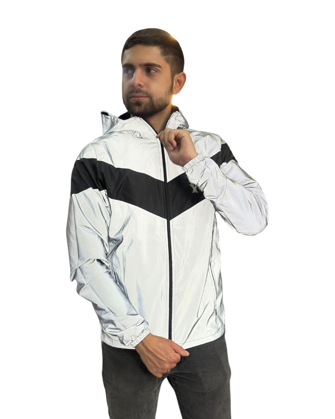 Chaqueta Reflectiva Doble Faz Negra