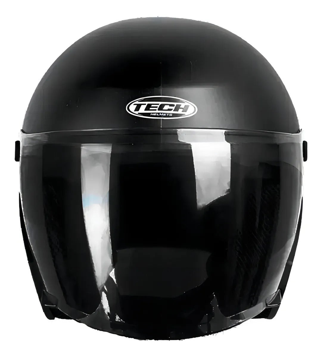 Casco Abierto TECH T-10 Negro Mate Certificado DOT