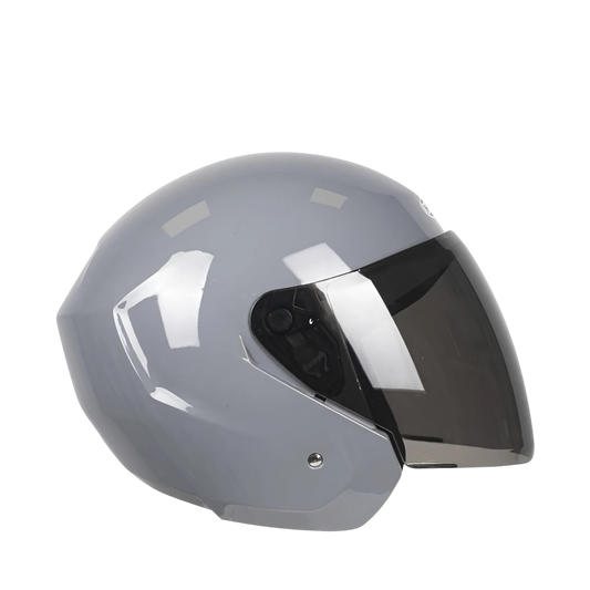 Casco Abierto TECH T-10 Gris Brillo Certificado DOT