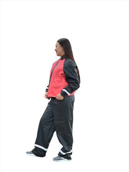 Impermeable Siliconado Resortado Fucsia