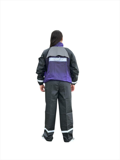 Impermeable Siliconado Resortado Morado