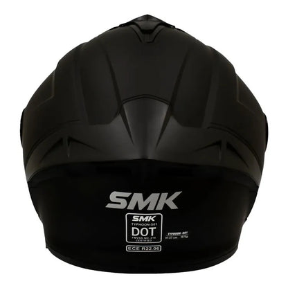Casco Moto SMK Typhoon Negro Mate
