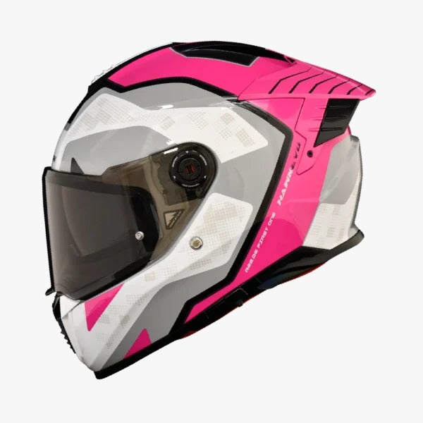 Casco SPARTAN HAWK SV Blanco - Fucsia