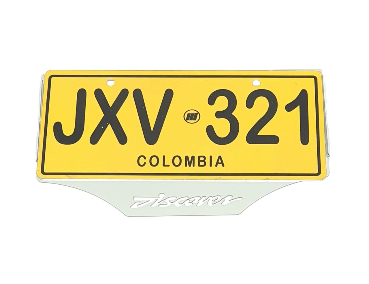 PORTA PLACA EN ACERO DISCOVER