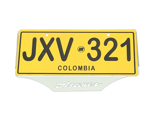 PORTA PLACA EN ACERO DISCOVER