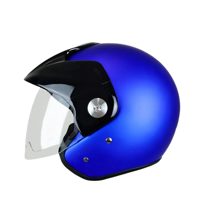 Casco Zeus 507 Abierto Solid Azul Mate
