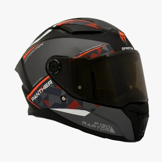 Casco SPARTAN PANTHER SV Gris - Negro Naranja