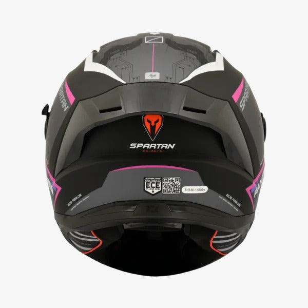 Casco SPARTAN PANTHER SV Gris Fucsia