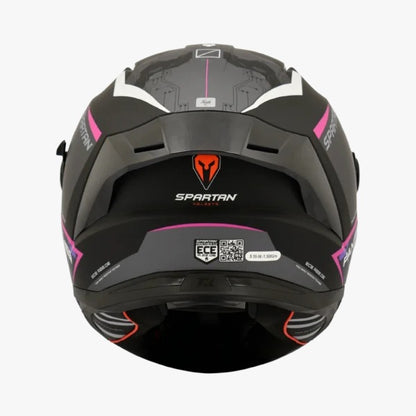 Casco SPARTAN PANTHER SV Gris Fucsia
