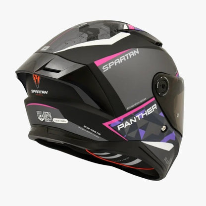 Casco SPARTAN PANTHER SV Gris Fucsia