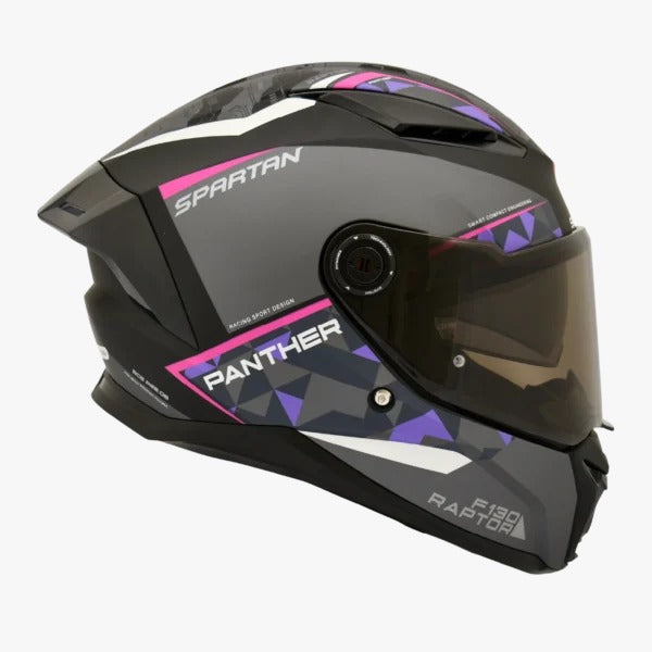 Casco SPARTAN PANTHER SV Gris Fucsia