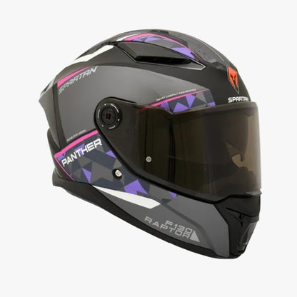 Casco SPARTAN PANTHER SV Gris Fucsia