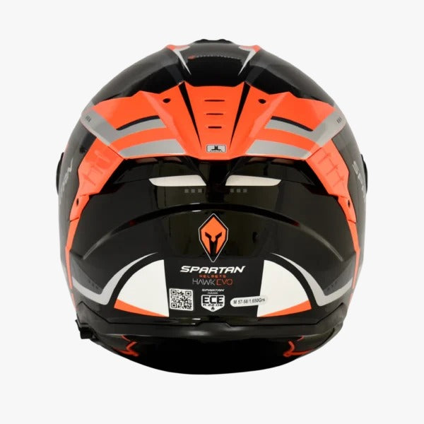 Casco SPARTAN HAWK SV Blanco - Naranja